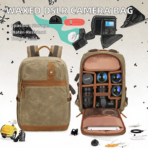 Sac à dos de photographie DSLR KOOGER D1383 en toile cirée batik vintage, imperméable, grand format - Product Image 2