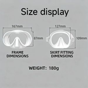 Máscara de Snorkel de Silicona sin Marco Personalizable, Gafas de <span class=keywords><strong>Buceo</strong></span> con Lentes de Vidrio Templado Antivaho - Product Image 3