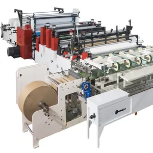 Máquina automática de fabricação de lenços de papel higiênico para fazer máquinas pequenas conjunto completo de rebobinamento