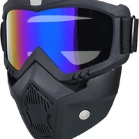 Masque de paintball anti-buée, masque tactique intégral, lunettes détachables pour moto, vélo, ski, masque de paintball