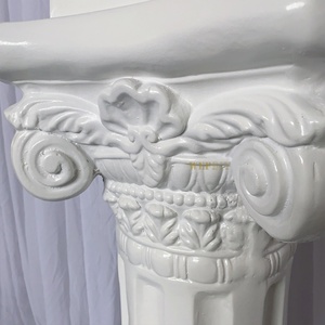 Ensemble de colonnes romaines en bois blanc pour mariage, pot de fleurs et vase paysager, style romantique et tendance - Product Image 5