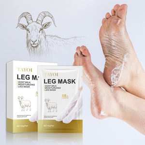 Masque pour les pieds au lait de chèvre 55 cm, marque privée, nourrissant intensif, éclaircissant à la niacinamide, masque exfoliant pour les jambes - Product Image 4