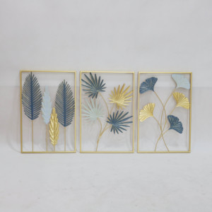 Décoration murale Pièces d'intérieur Affichage de luxe Maison <span class=keywords><strong>en</strong></span> or <span class=keywords><strong>Cadre</strong></span> <span class=keywords><strong>en</strong></span> <span class=keywords><strong>fer</strong></span> <span class=keywords><strong>forgé</strong></span> Art <span class=keywords><strong>mural</strong></span> <span class=keywords><strong>en</strong></span> métal Suspendu Feuille Fleur Décoration intérieure - Product Image 6