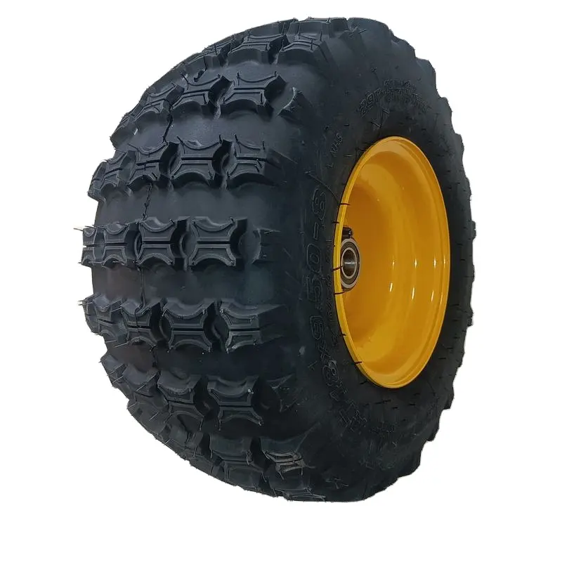 Roda Karet Pneumatik 18 Inci 9.50-8 untuk Trailer dengan Pelek Logam dan Bantalan 25Mm