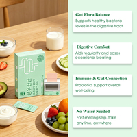 Bandes buccales probiotiques pour la santé intestinale et le soutien immunitaire – Complément alimentaire OEM ODM en marque blanche – Vente en gros