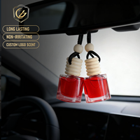 Diffuseur de parfum pour voiture suspendu, désodorisant de luxe, mini flacon de parfum en verre 4ml, design écologique, parfum longue durée
