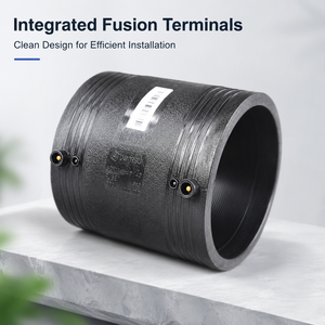 Raccord droit électrofusion SDR11 de 140 mm pour tuyaux HDPE, idéal pour l'alimentation en eau, le drainage, l'irrigation et les systèmes de tuyauterie industrielle - Product Image 4