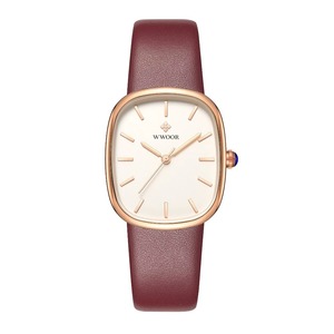 Montre à Quartz élégante pour femmes, cadran carré en or Rose, bracelet en cuir noir, étanche, minimaliste, décontractée, à la mode - Product Image 4