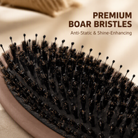 Ensemble de 2 brosses démêlantes personnalisées avec logo, brosse ergonomique en forme de S avec pochette personnalisée grande et petite pour les voyages et la maison