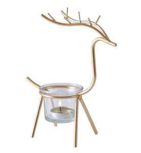 Fer wapiti renne chandelier bougeoir aux chandelles dîner maison salon décoration bureau décoration - Product Image 3