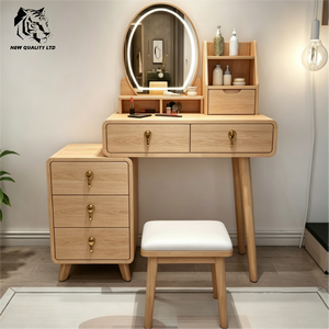 chinese factory cheapest customizable large stock ready to ship mirror dresser new fashion bedroom furniture wood <b>drawer</b> dresser - Product Image 4