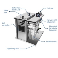 Machine d'étiquetage semi-automatique des coins de boîtes à commande numérique PLC haute efficacité pour cartons et caisses en papier avec écran tactile