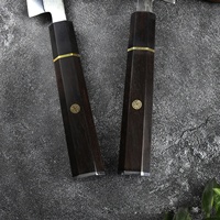 Couteau de Chef Japonais en Acier Damas Fait Main, Lame Willow à Tranchant Affûté pour la Cuisine, Manche en Bois pour Couper les Fruits