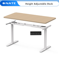 Pied de bureau réglable de forme ovale 2DF2, bureau debout électrique réglable, bureau à double moteur