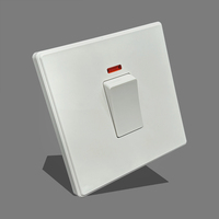 Interrupteur et prise murale électriques VNX série V26, norme britannique, couleur blanc moderne, luxe, plaque PC, 20A, pour la maison
