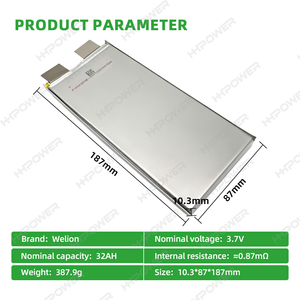 แบตเตอรี่ HHPOWER 3.7V 32Ah โซลิดสเตท 305Wh/kg ความหนาแน่นพลังงานสูง 10C ดิสชาร์จ 32000mAh เซลล์สำหรับโดรน UAV VTOL PL72174207 Hig - Product Image 2