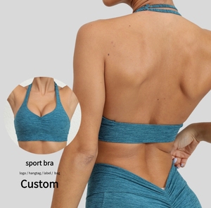 Soutien-gorge de yoga réglable dos nu sous-vêtements à gros seins logo personnalisé vêtements d'entraînement de soutien vêtements de sport soutien-gorge de course pour femmes vente en gros - Product Image 1