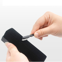 Kit de nettoyage de disques vinyles, ensemble de 3 pièces avec brosse pour usage domestique, plastique noir