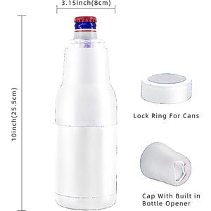 Enfriador de Cerveza y Latas 4 en 1 de 12 oz, Doble Pared, Acero Inoxidable, Aislado, con Abrebotellas Metálico, Diseño Minimalista, Personalizable - Product Image 5