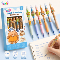 Stylo gel effaçable à la chaleur KAIX Clean Erasing OEM, encre bleue, boîte cadeau de 6 pièces, stylo gel effaçable par friction pour boutique de cadeaux, vente au détail