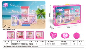 TikTok's Viral DIY Villa, Featuring a Slide and Pool, 167 Pieces of Furniture and Accessories, and a Role-<strong>Playing</strong> Toy <strong>Set</strong> - Product Image 4