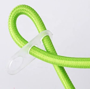 Accessoires d'éclairage modernes pour le bricolage Porte-ampoule à visser E27 Plafonnier coloré en PVC avec montage sur câble en métal avec base de lumière suspendue - Product Image 2