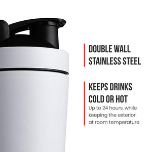 Botella de batido de proteínas al por mayor de 750ml, logotipo personalizado, termos térmicos de acero inoxidable, taza para gimnasio, viaje, deporte, botellas de agua aisladas - Product Image 3