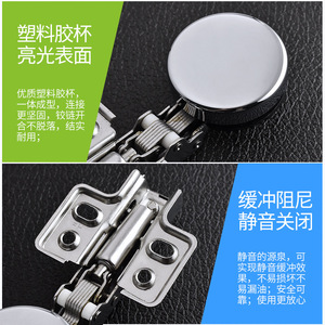 Glass Door <b>Soft</b> <b>Close</b> <b>Hinge</b> 35mm Aperture Iron Arm Plastic Cover Damping For <b>Cabinet</b> Display Wine <b>Cabinet</b> Doors - Product Image 1