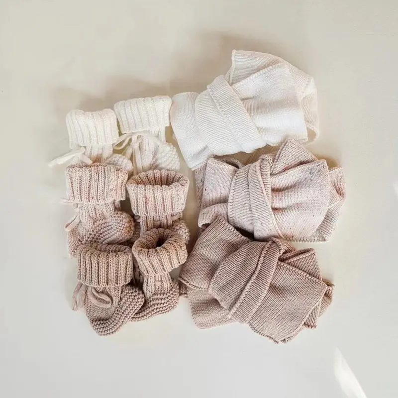 Neuer Trend Weiche beliebte Baumwolle gestrickt Chunky Knit Overs ized Topnot einfarbig gesprenkelt gestrickt Baby Stirnband