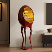 Meuble à vin moderne en fibre de verre, armoire de rangement sculpturale, meuble de bar design sur mesure pour la maison et l'hôtel