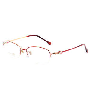 Guoda Optics Monturas de Gafas Semimontura de Titanio Puro para Mujer, Rectangulares, Ligeras, Elegantes, de Doble Uso, Modelo 8756 - Product Image 3