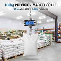 Báscula de Grúa de Precisión Impermeable, Capacidad de 100 kg, Pantalla LCD/LED de 115 mm, Tara Remota para Pruebas en Laboratorios Húmedos, OEM ODM Junebreath