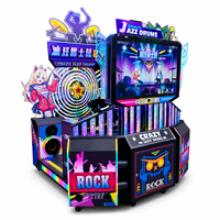 Machine de jeu musicale électronique à tambour jazz ultra-amusante et populaire, à monnayeur, avec écran de 43 pouces