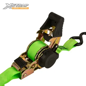 Automatic Strap 25mm 700kgs Self Retracting Motorcycle Tie Down Auto Retractable Ratchet Straps With S Hook