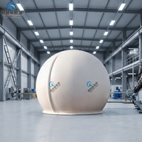 Réservoir de stockage de biogaz à double membrane personnalisable 300m³ anti-âge intégré avec équipement de gonflage inclus et personnalisation