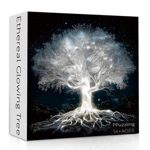 Casse-tête Arbre de vie lumineux personnalisé pour adultes 1000 pièces Puzzles fluorescents Puzzles difficiles pour adultes - Product Image 1