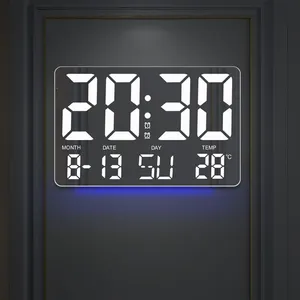 ساعة تصميم ساعات فاخرة منبه أمازون سطح مكتب رقمي كهربائي جدار كبير بيع بالجملة طاولة مكتب ذكي مخصص مع شعارك