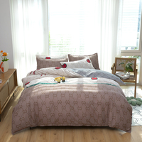 Parure de lit de luxe 4 pièces en 100 % coton, qualité hôtelière, avec housse de couette et 2 taies d'oreiller – Fournisseur direct usine