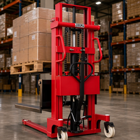 Nouveau Chariot élévateur semi-électrique à double mode personnalisé pour l'exportation 1T/2T, avec roues en nylon pour entrepôt, 1 an de garantie