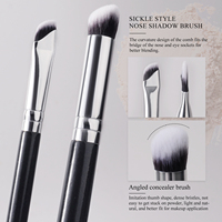 Ensemble de 15 pinceaux de maquillage professionnels en poils de chèvre naturels avec logo personnalisé, emballage de luxe, marque privée, Brochas De Maquillaje