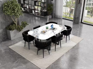 Yüksek kaliteli ışık lüks yuvarlak resepsiyon masası sandalye kombinasyonu ev küçük daire eğlence müzakere için Modern tasarım - Product Image 2