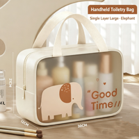 Pochette de maquillage personnalisée, portable, en cuir PU imperméable, trousse de toilette de voyage, sac à maquillage multifonctionnel pour femmes