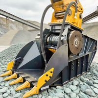 Godet hydraulique robuste pour gravier, attache pour pelle mécanique, chargeuse, outil de manutention de sable pour la construction et l'exploitation minière
