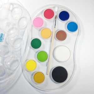 Ensemble de 12 aquarelles solides, ensemble de pigments de peinture pour enfants - Product Image 4