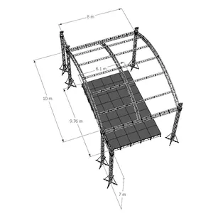 290 * 290mm TRUSS LIGHT Black Aluminum Truss System Dj Truss