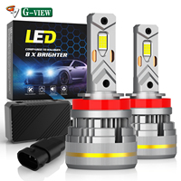 Ampoule de phare LED H19 H7 en gros, accessoires 200W 48000lm H4 6000K, haute puissance et haute intensité, phare LED H11 H8