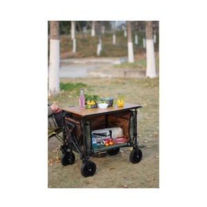 Customizable Folding Wagon OEM Support Folding Shopping <strong>Trolley</strong> <strong>Cart</strong> with Platform Structure for Camping and Beach Use - Product Image 1