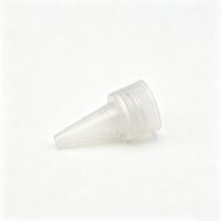 Bouchon en plastique pointu pour emballage cosmétique, finition côtelée, blanc, noir, transparent, pour bouteilles de sauce, 18mm, 20mm, 24mm, 28mm, vente en gros