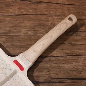 Ấm chiên trứng Burger Máy Pan Pan không dính nhà bốn lỗ ăn sáng nồi nhôm chiên Chảo Mini chiên Trứng thần Pancake nồi - Product Image 4