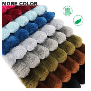 Redsun dệt bán buôn tùy chỉnh Polyester Faux Rabbit lông vải 1 3 4 8 Wale 12 16 18 21 Wale sofa vải to sợi vải - Product Image 2